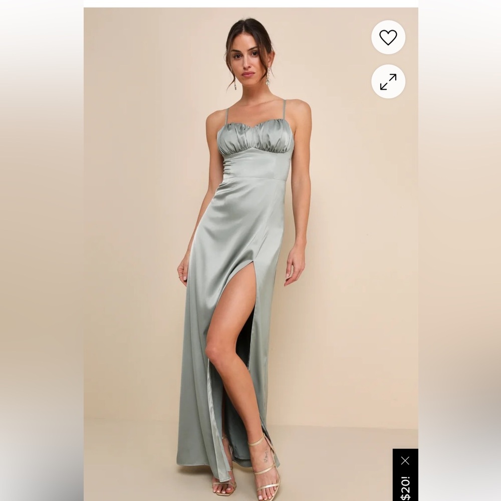 Favorable Sensation Sage Green Maxi Dress